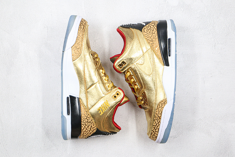 Nike Air Jordan 3 Retro Spike Lee Gold Oscars Sneakers Special Edition
