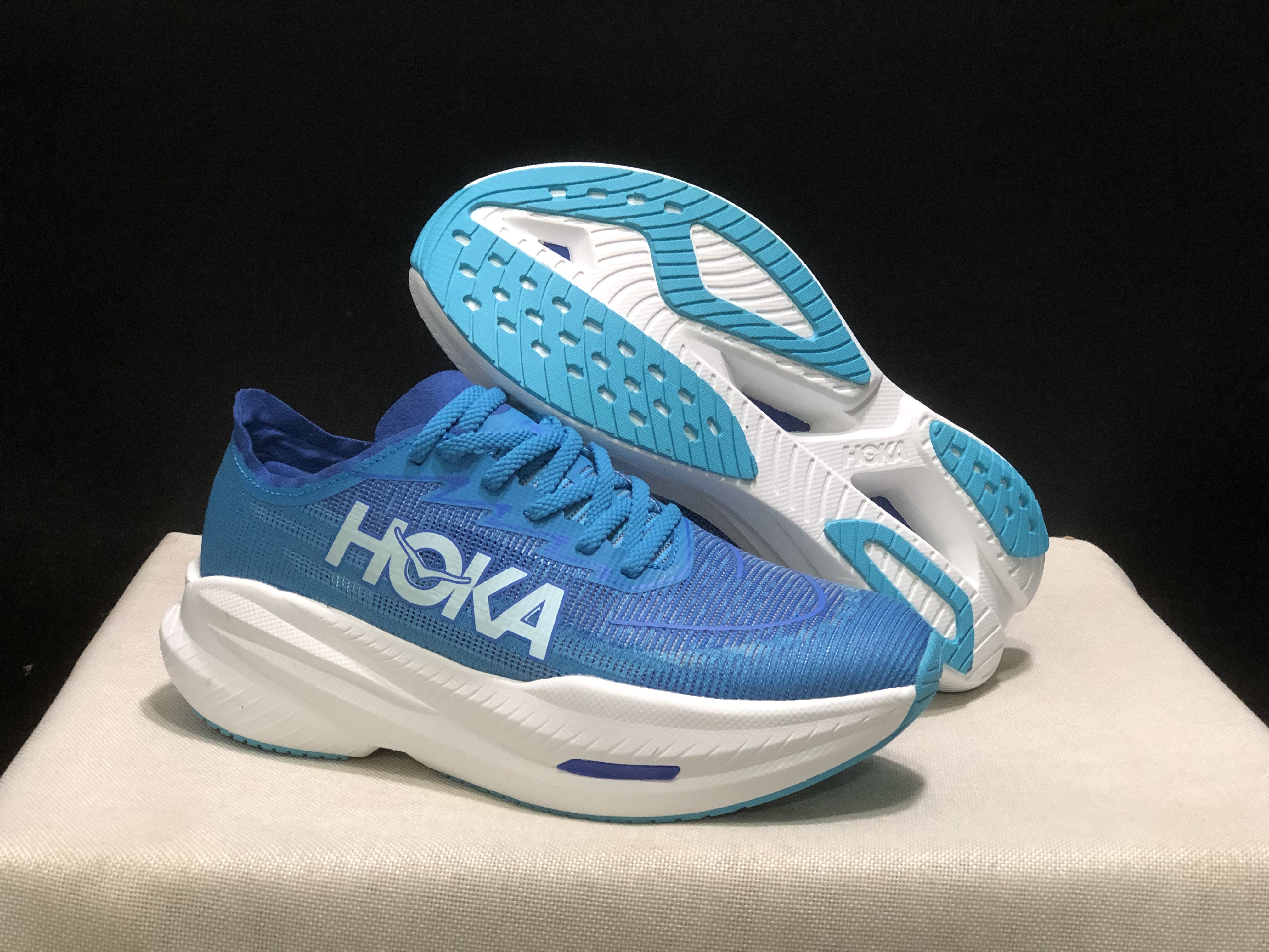 Hoka One One Mach X 2 Anti-slip Low-top Running Shoes Blue