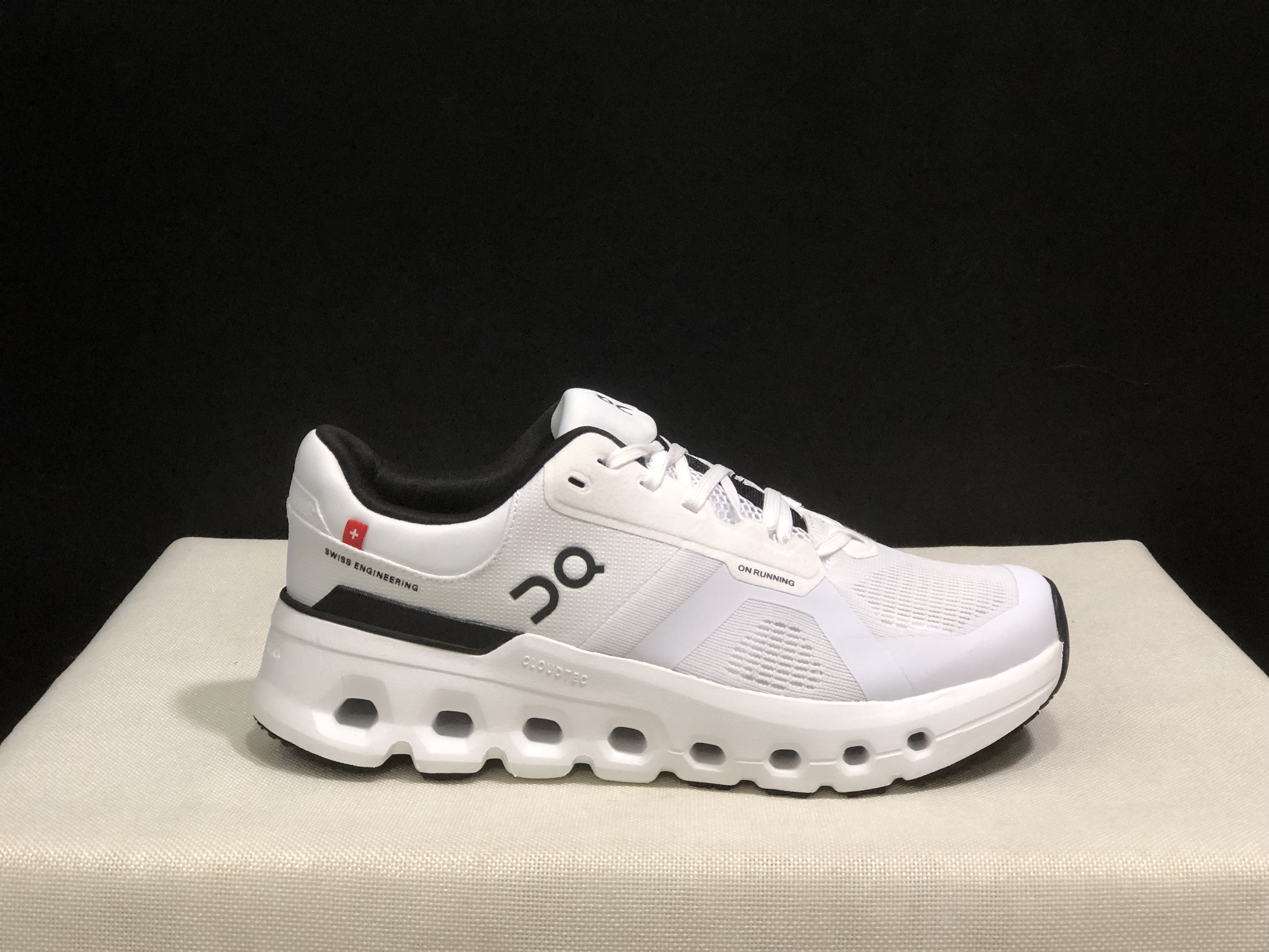 On Running Cloudrunner 2 Mesh Breathable Running Shoes White/Black