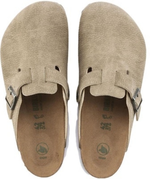 Birkenstock Boston 1023507 Synthetik Narrow Fit Desert Gray Covered-Toe Slippers