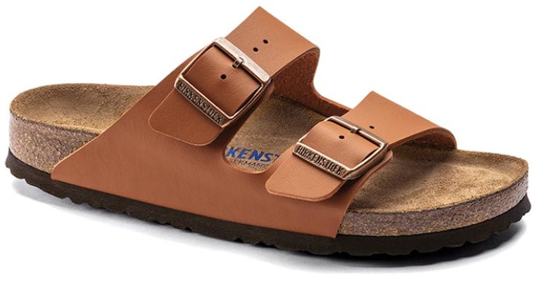Birkenstock Arizona Soft Footbed Birko-Flor 1019067 Ginger Brown Slide Sandals