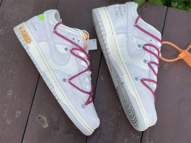 Nike Off-White Dunk Low  Lot 35 of 50 Gray White Sneakers