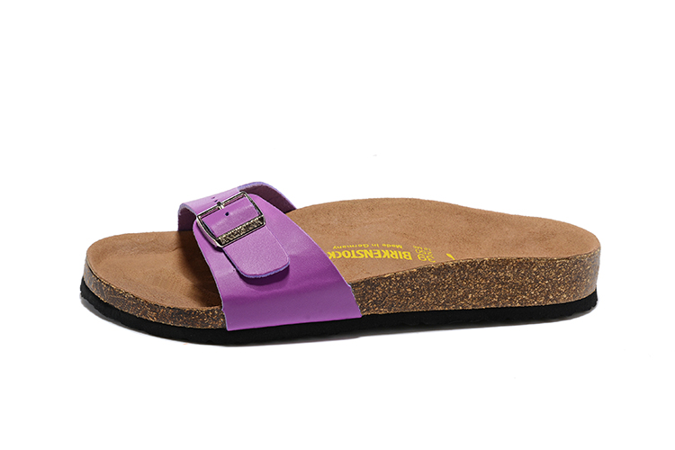 Birkenstock Single Button Purple Patent Leather Slippers