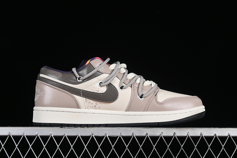 Nike Air Jordan 1 Low White Cream Grey Sneakers