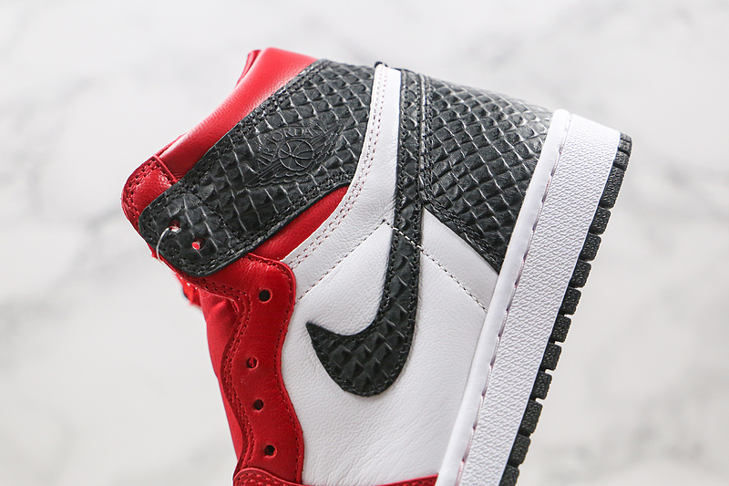 Nike Air Jordan 1 Retro High Satin Snake Chicago Gym Red/Black/White Sneakers