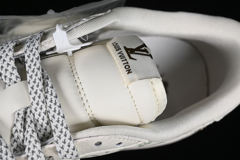 Nike Air Jordan 1 Low OG SP Travis Scott Fragment Design LV White Brown Printing Sneakers