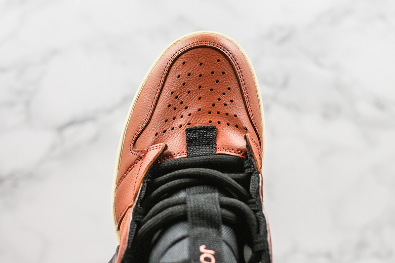 Nike Air Jordan 1 High React Dark Brown Sneakers