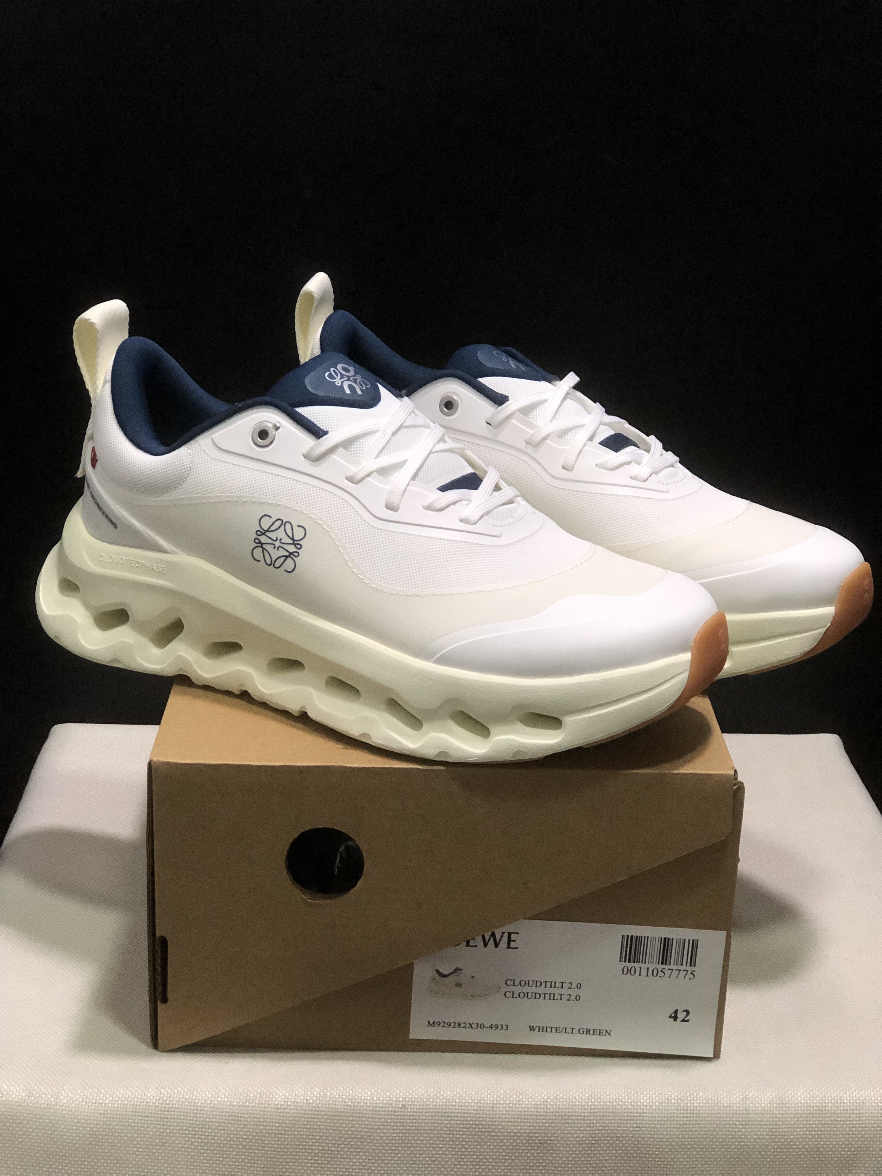 LOEWE x On Running Cloudtilt 2.0 Casual Sports Shoes White/Milk Green