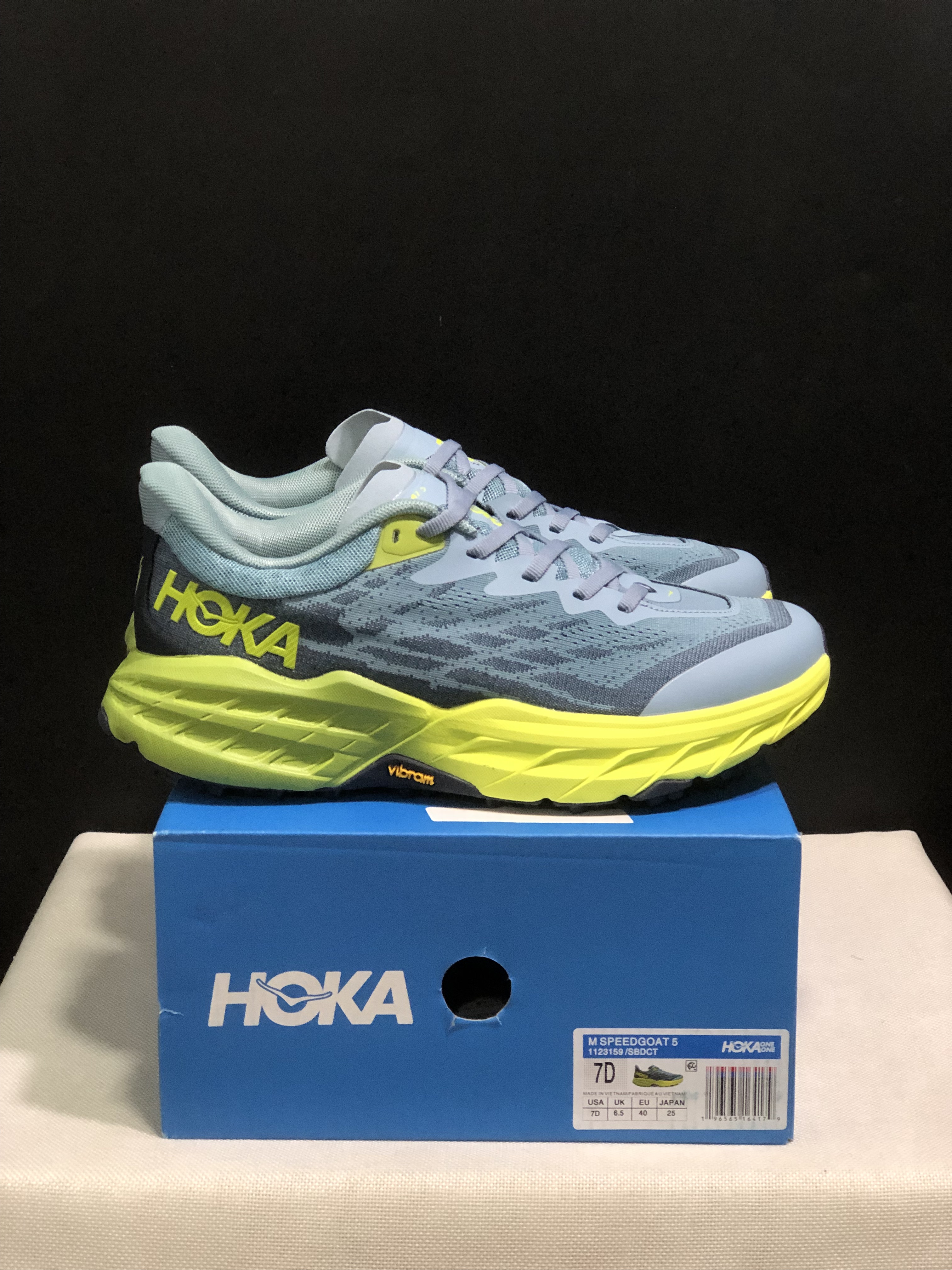 Hoka One One Speedgoat 5 Trail Running Shoes Sneakers Bluish Gray