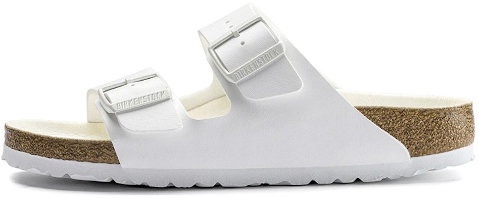 Birkenstock Arizona 1019046 Birko-Flor Narrow Fit White Fashion Slippers