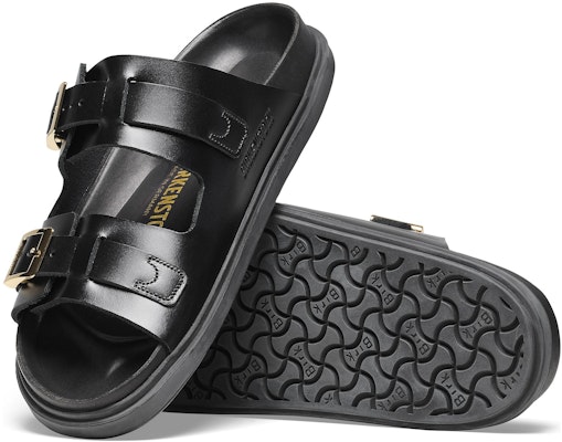 Birkenstock St Barths Natural Leather 1025245 Narrow Fit Black Sandals