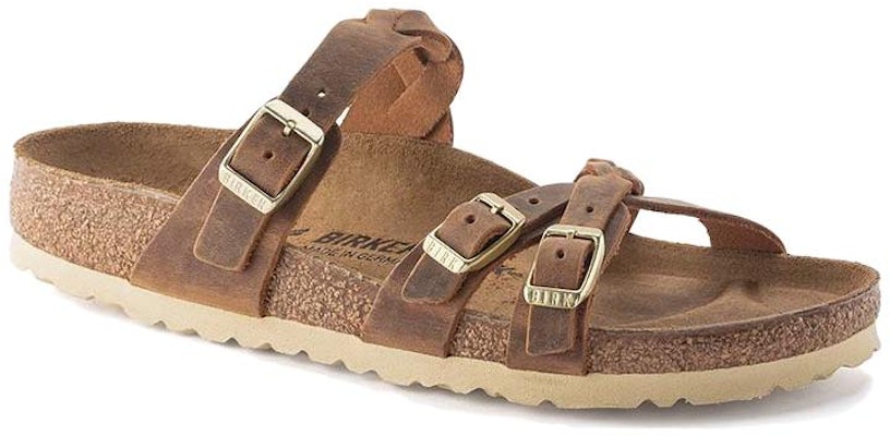 Birkenstock Franca Braided Natural Leather 1024135 Narrow Fit Oiled Beige Sandals