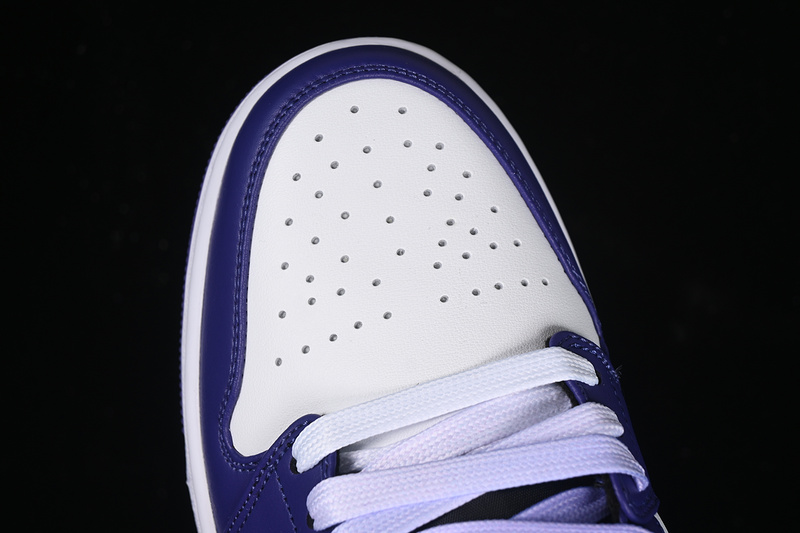 Nike Air Jordan 1 Low Black White Purple Sneakers