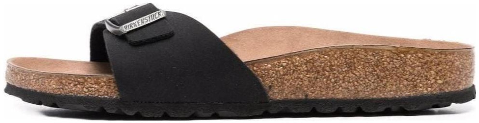 Birkenstock Madrid Vegan Birko-Flor Birkibuc 1020060 Narrow Fit Black Sandals