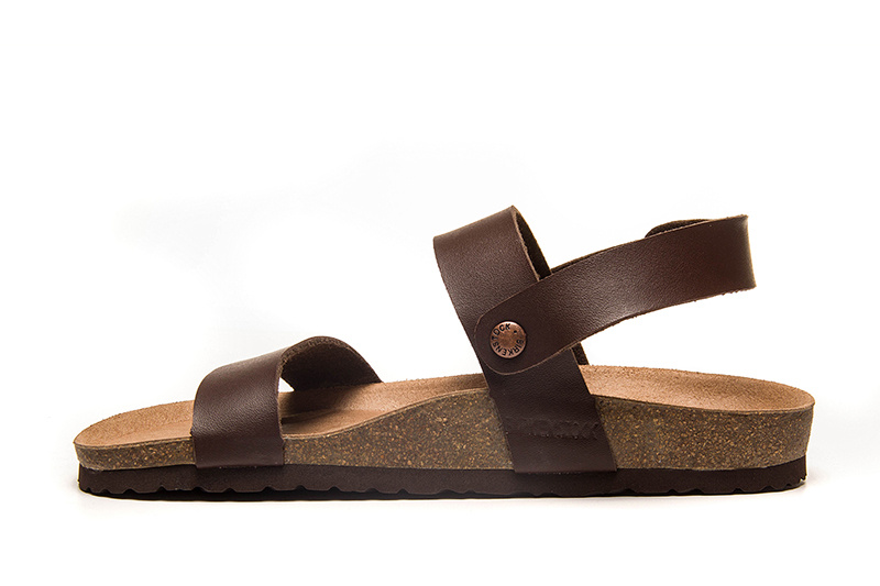 Birkenstock Brown Casual Matte Leather Strappy Sandals