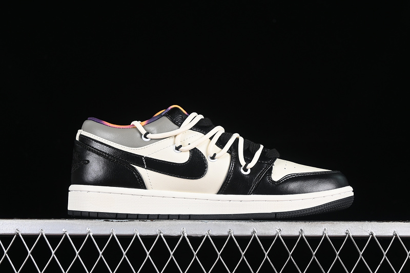 Nike Air Jordan 1 Low PandaPrank Black White Grey Sneakers