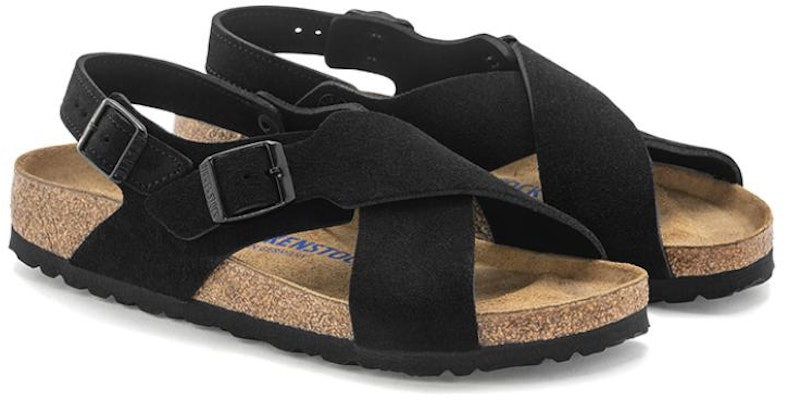 Birkenstock Tulum Suede Leather 1024086 Narrow Fit Black Sandals