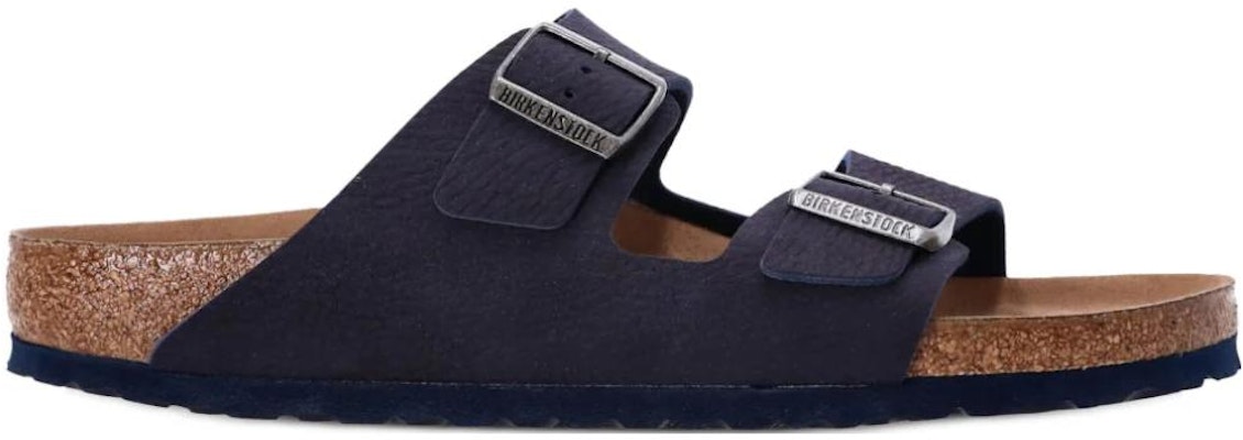 Birkenstock Arizona Vegan PU 1023150 Blue Brown Slide Sandals