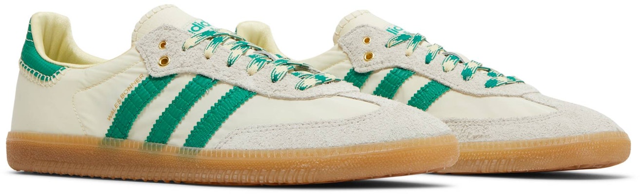 Wales Bonner Adidas Samba Cream White Bold Green GY4344 Shoes