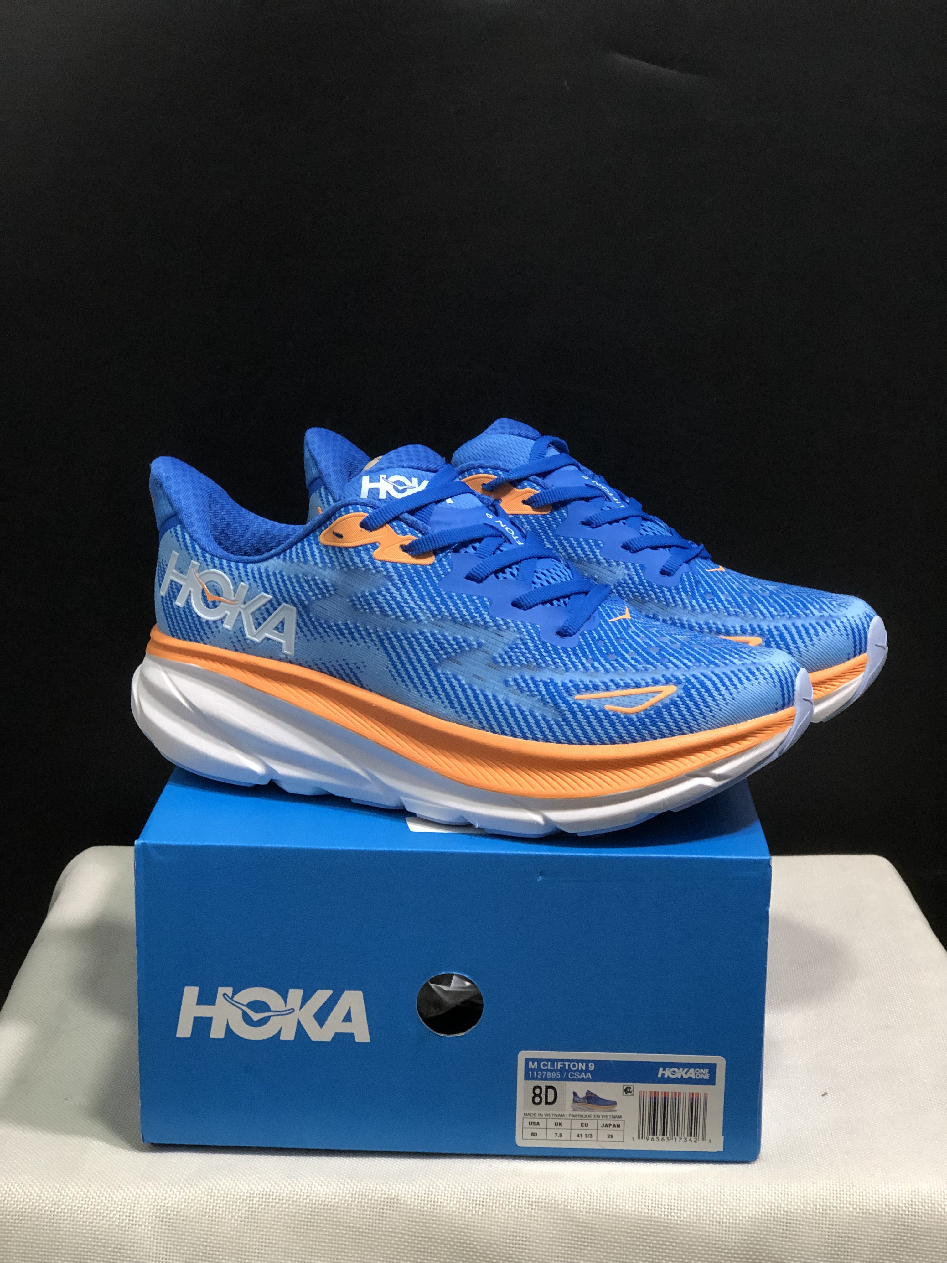 Hoka One One Clifton 9 Running Shoes Athletic Shoes Sneakers Blue