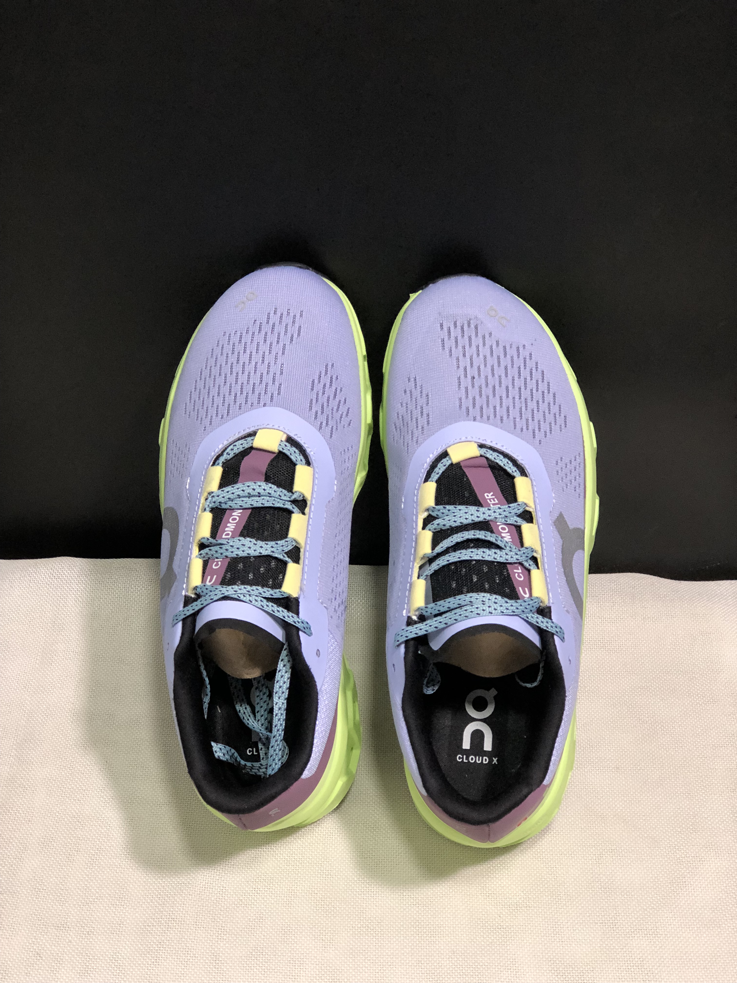 On Running Cloudmonster Anti-Slip Running Shoes Light Purple/Green