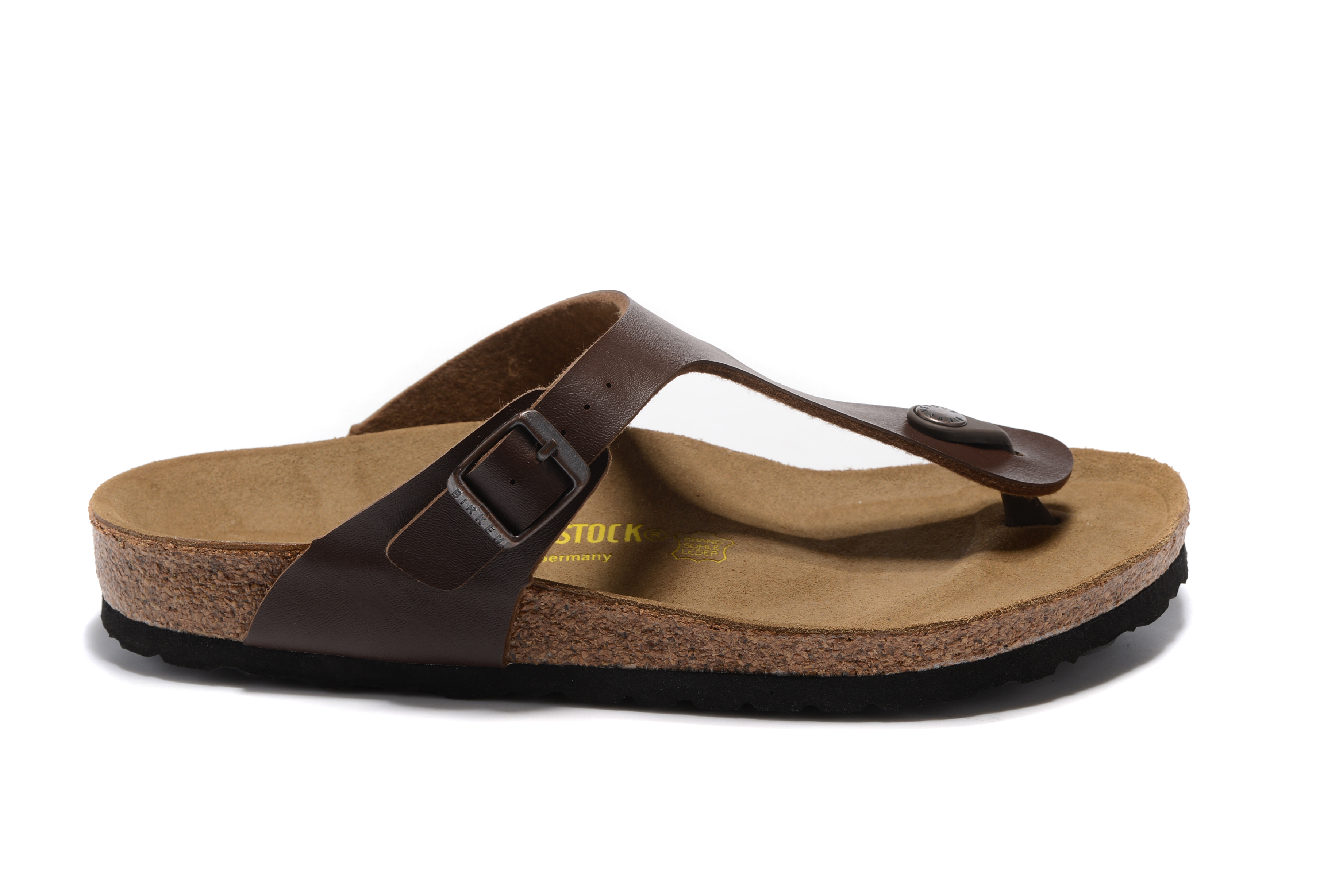 Birkenstock Gizeh Dark Brown Matte Flip Flops Leather Sandals
