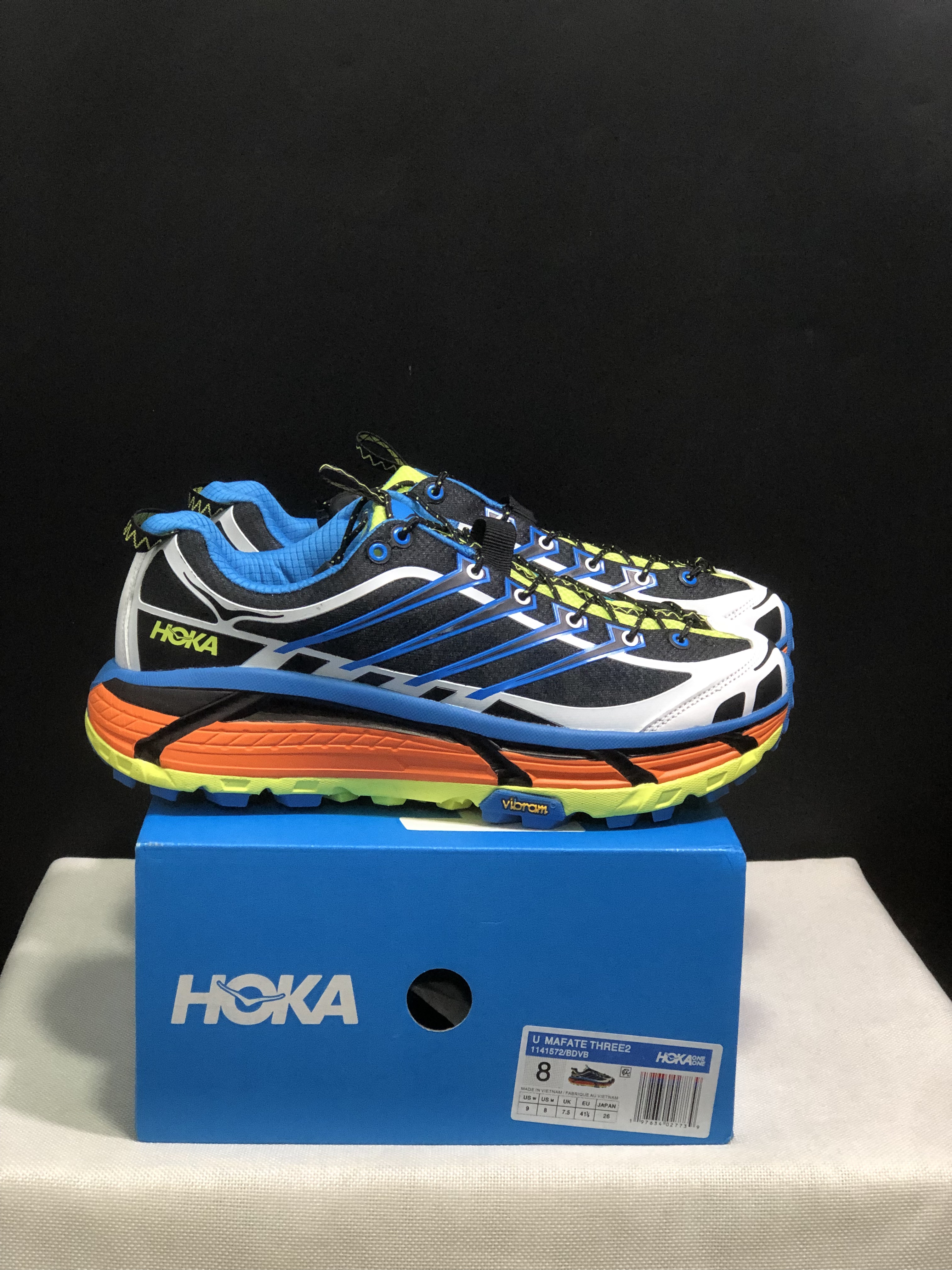 Hoka One One Mafate Three 2 Anti-slip Running Shoes Sneakers Blue