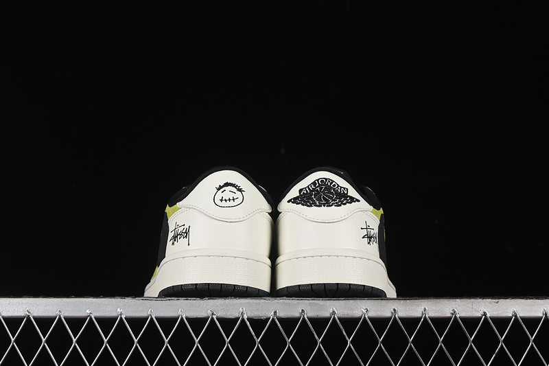 Nike Air Jordan 1 Low Travis Scott Fragment Design Black White Green Sneakers