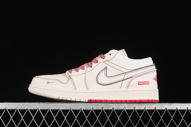 Nike Air Jordan 1 Low Red White Casual Sports Shoes