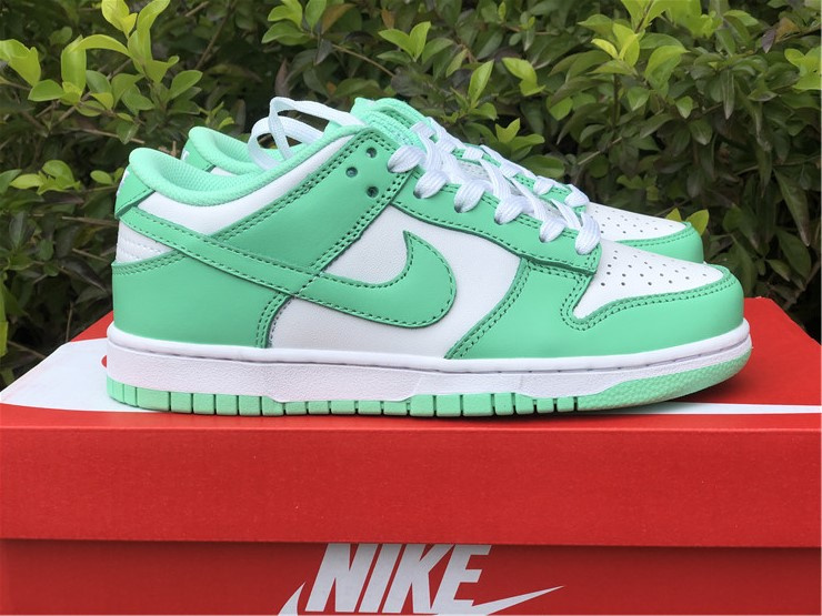 Nike Dunk Low Retro Green Glow White Sneakers