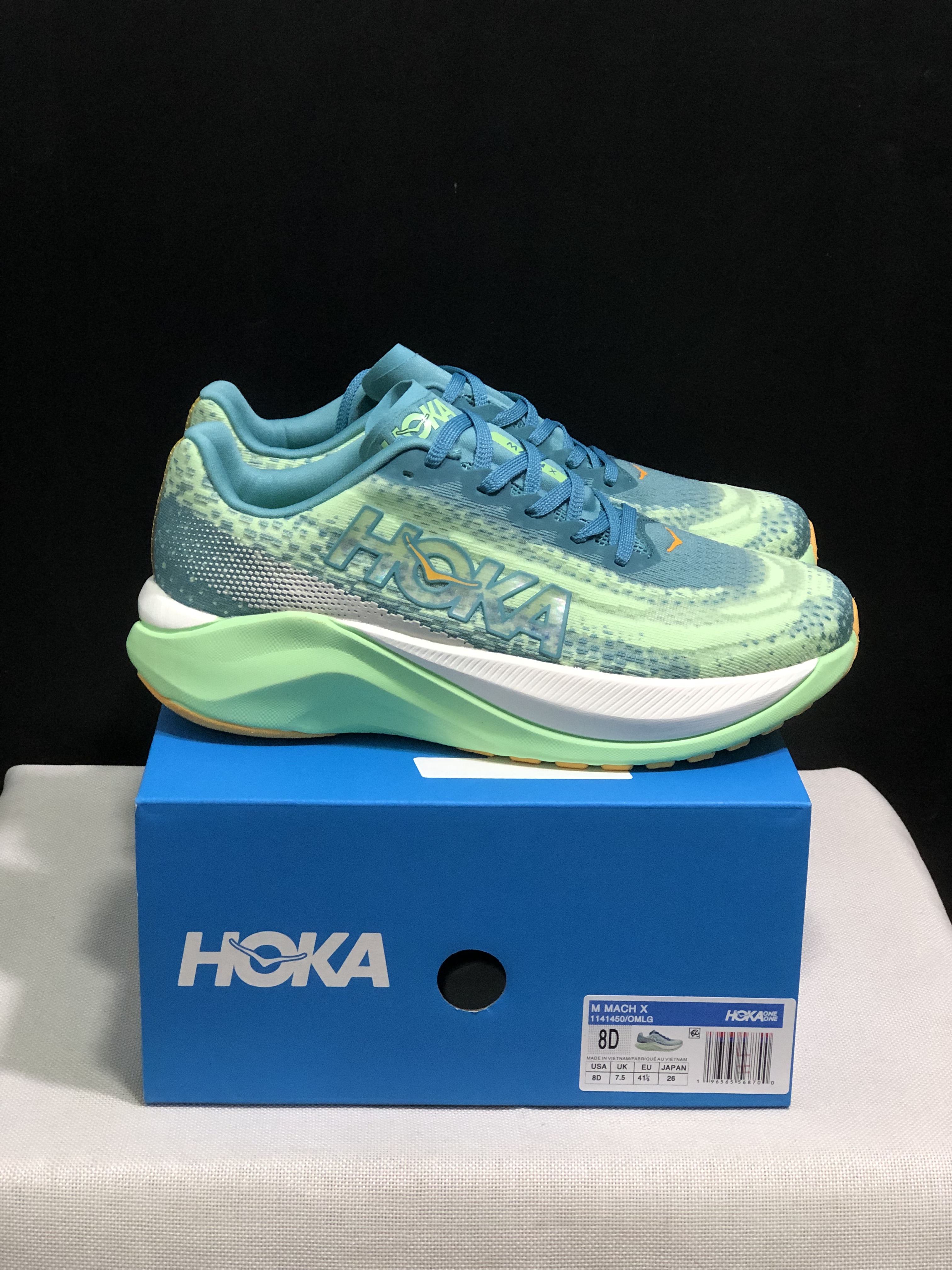 Hoka One One Mach X Low-top Running Shoes Sneakers Teal