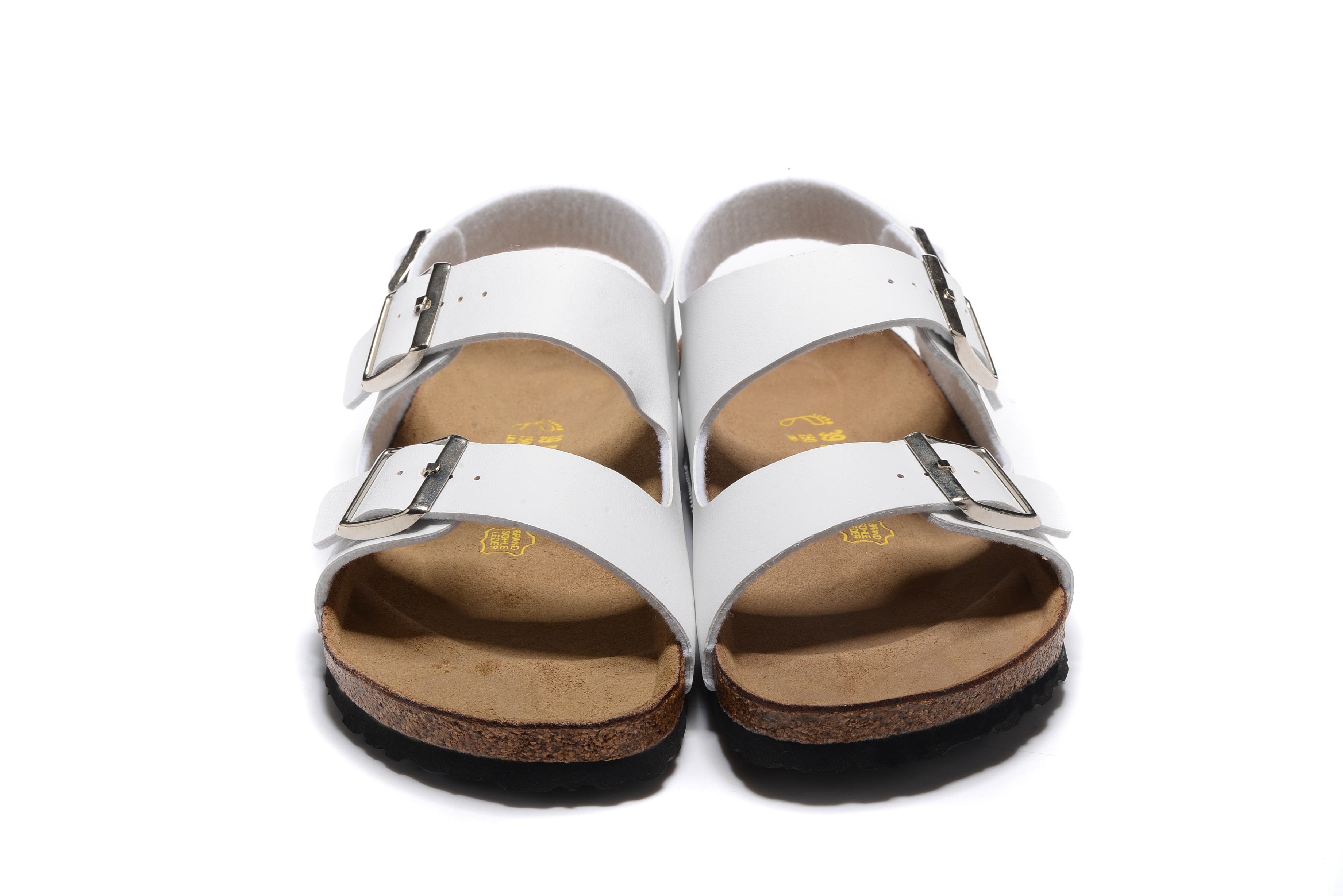 Birkenstock White Matte Double Buckle Strap Sandal