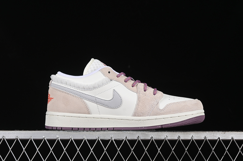 Nike Air Jordan 1 Low Purple sole White Pastel Grey Sneakers