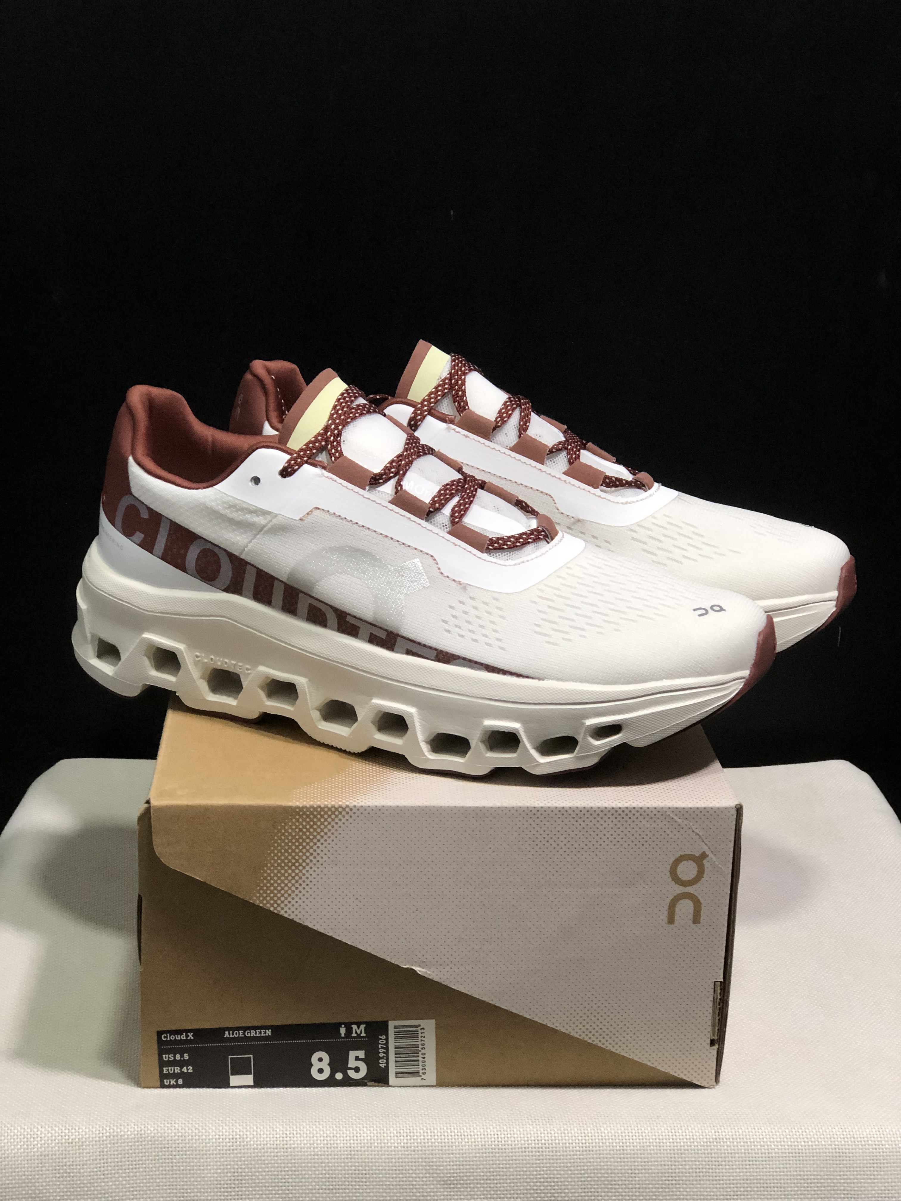 On Running Cloudmonster CNY Shock-Absorbing And Anti-Slip Sports Shoes Year Of The Dragon Special Edition Reddish Brown/White