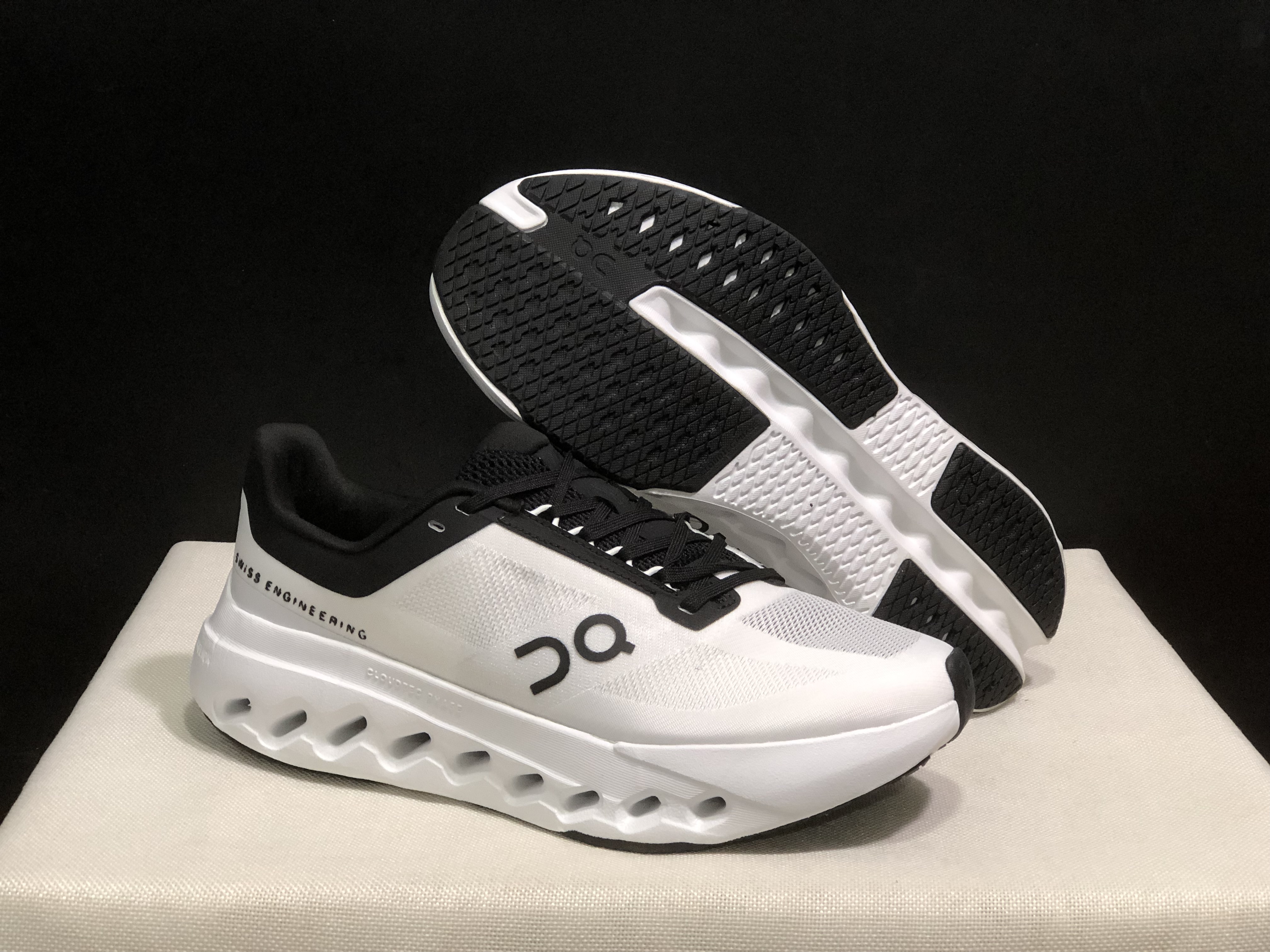 On Running Cloudsurfer Next Casual Running Shoes Black/White