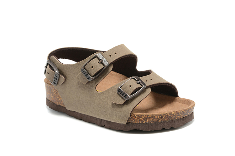 Birkenstock Two-Button Light Brown Matte Leather Sandals