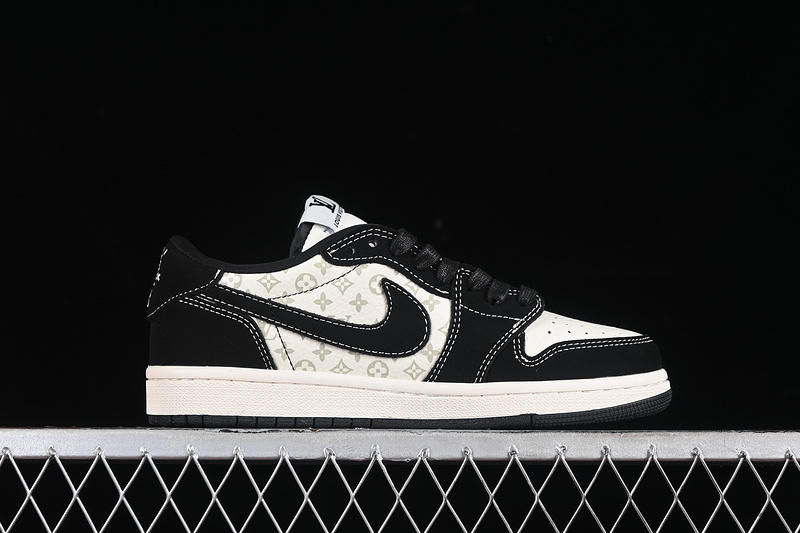 Nike Air Jordan 1 Louis Vuitton Travis Scott Fragment Design OG SP Black White Sneakers