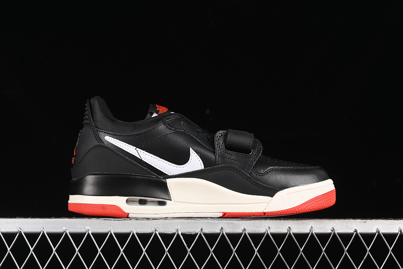 Nike Air Jordan Legacy 312 Low Black Sail University Red Sole Sneakers