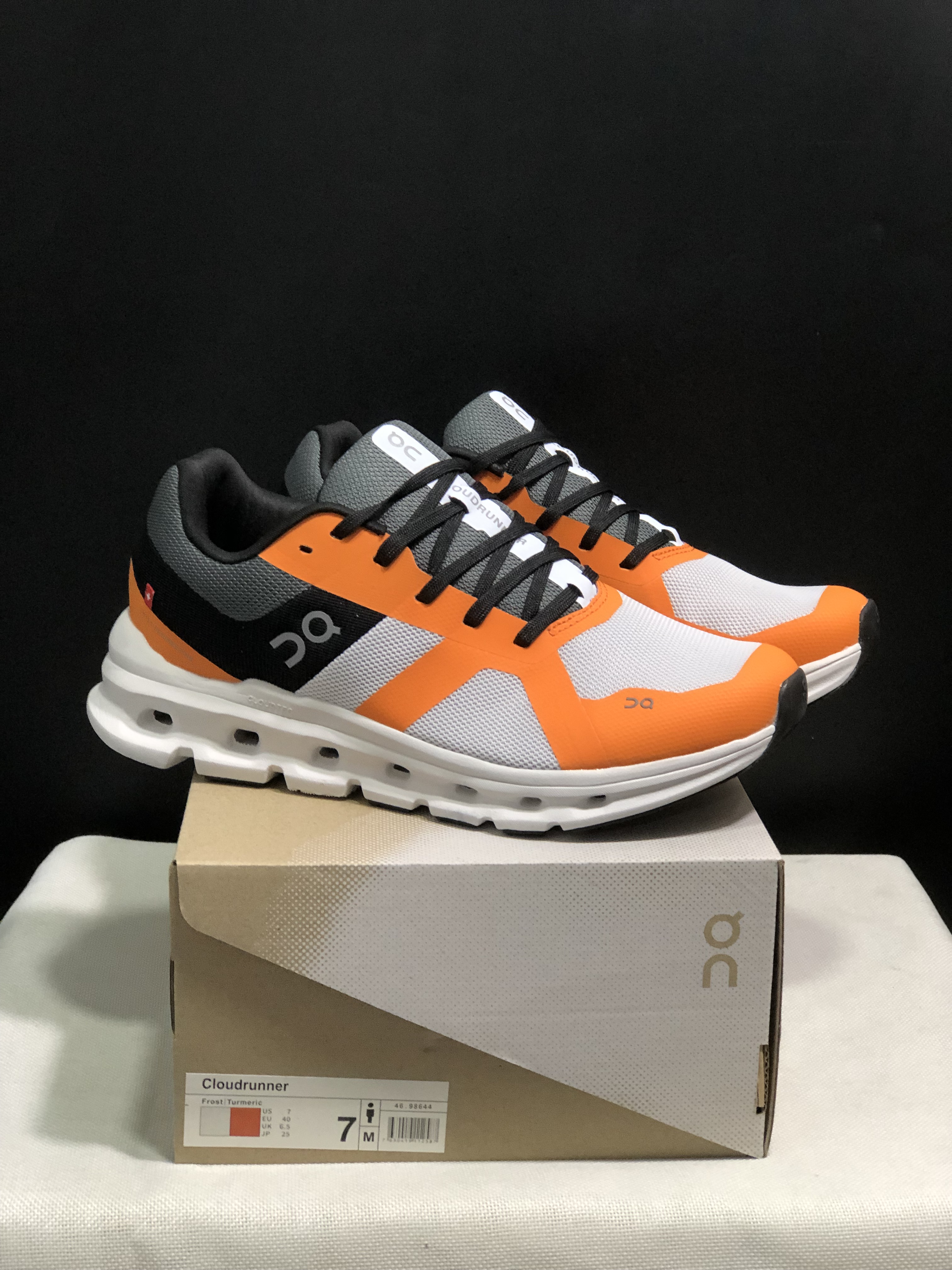 On Running Cloudrunner Anti-Slip Sports Running Shoes Grey/Orange