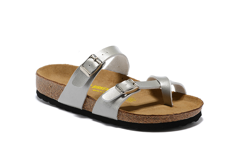 Birkenstock Mayari Silver Toe Loop Leather Sandals