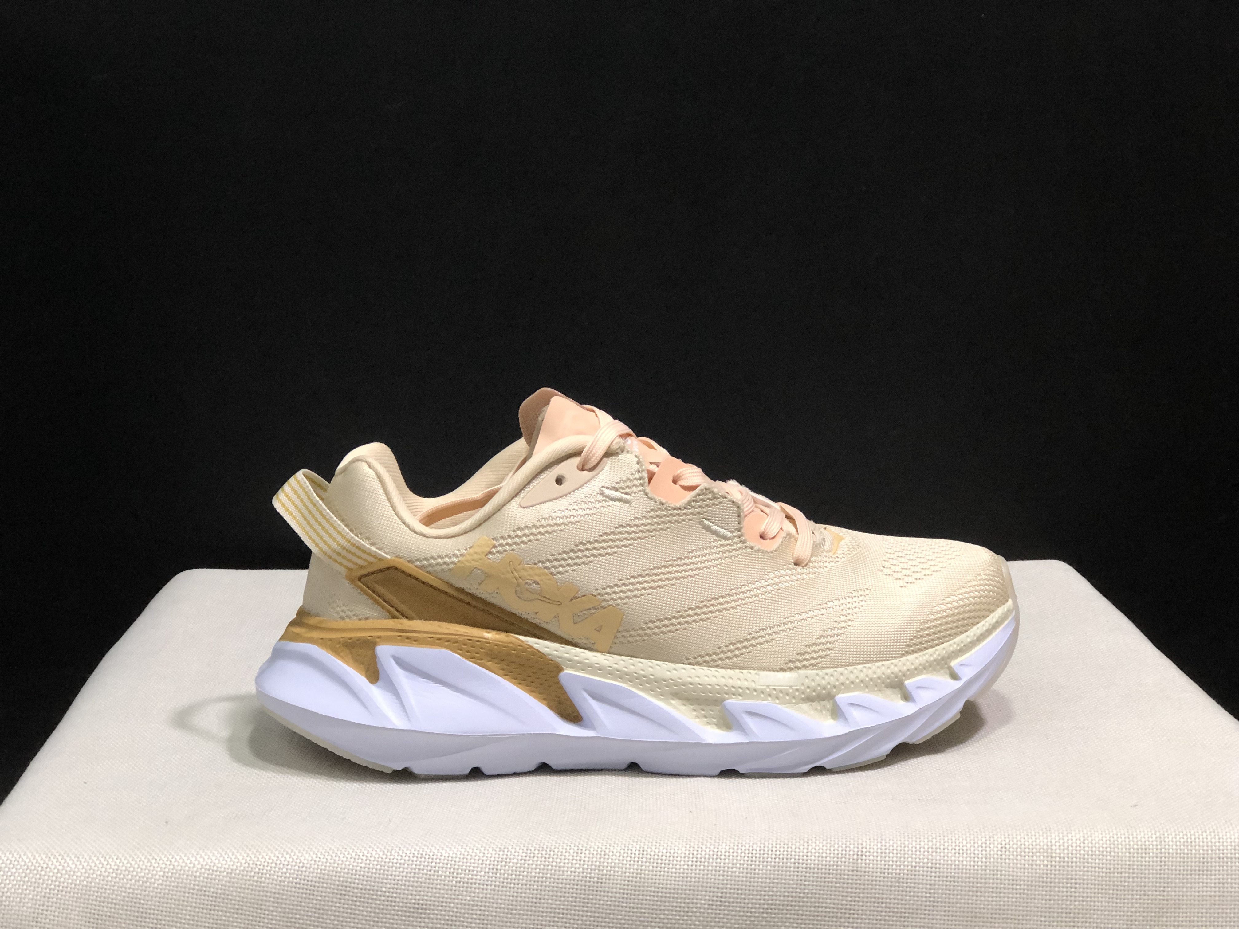 Hoka One One Elevon 2 Anti-slip Wear-resistant Running Shoes Sneakers Cream