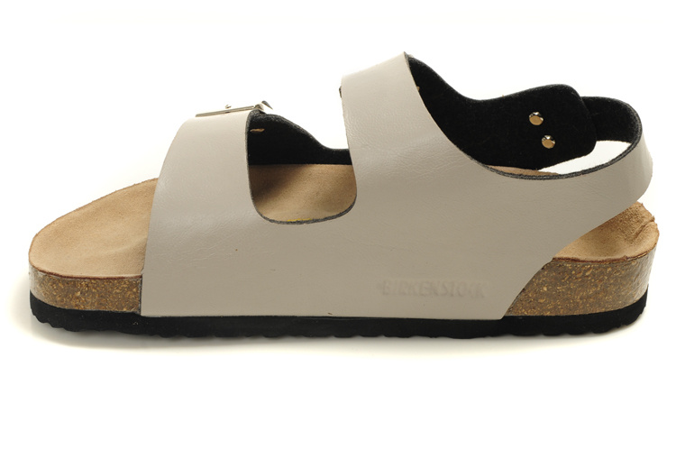 Birkenstock Two-Button Cream Matte Leather Casual Sandals