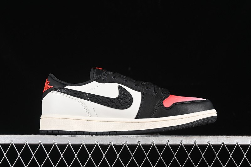 Nike Air Jordan 1 Retro Low OG PSG Sail Off Noir Infrared 23 Pink Oxford White Sneakers