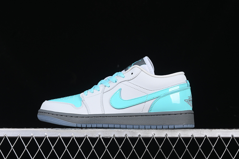 Nike Air Jordan 1 Low Photon Dust Aurora Green Smoke Grey Sneakers