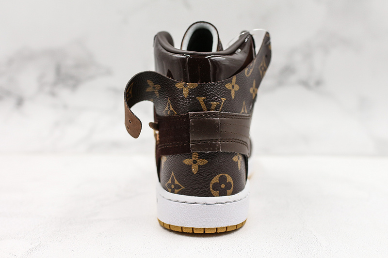 Nike Air Jordan 1 Retro Off-White Louis Vuitton Joint Edition Custom LV Sneakers