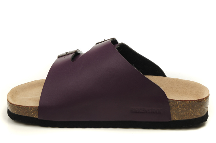 Birkenstock Two-Button Dark Brown Individuality Leather Slippers