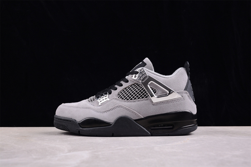 Nike Air Jordan 4 Retro LightI Iron Ore Sail Neutral Grey Black Sole Sneakers