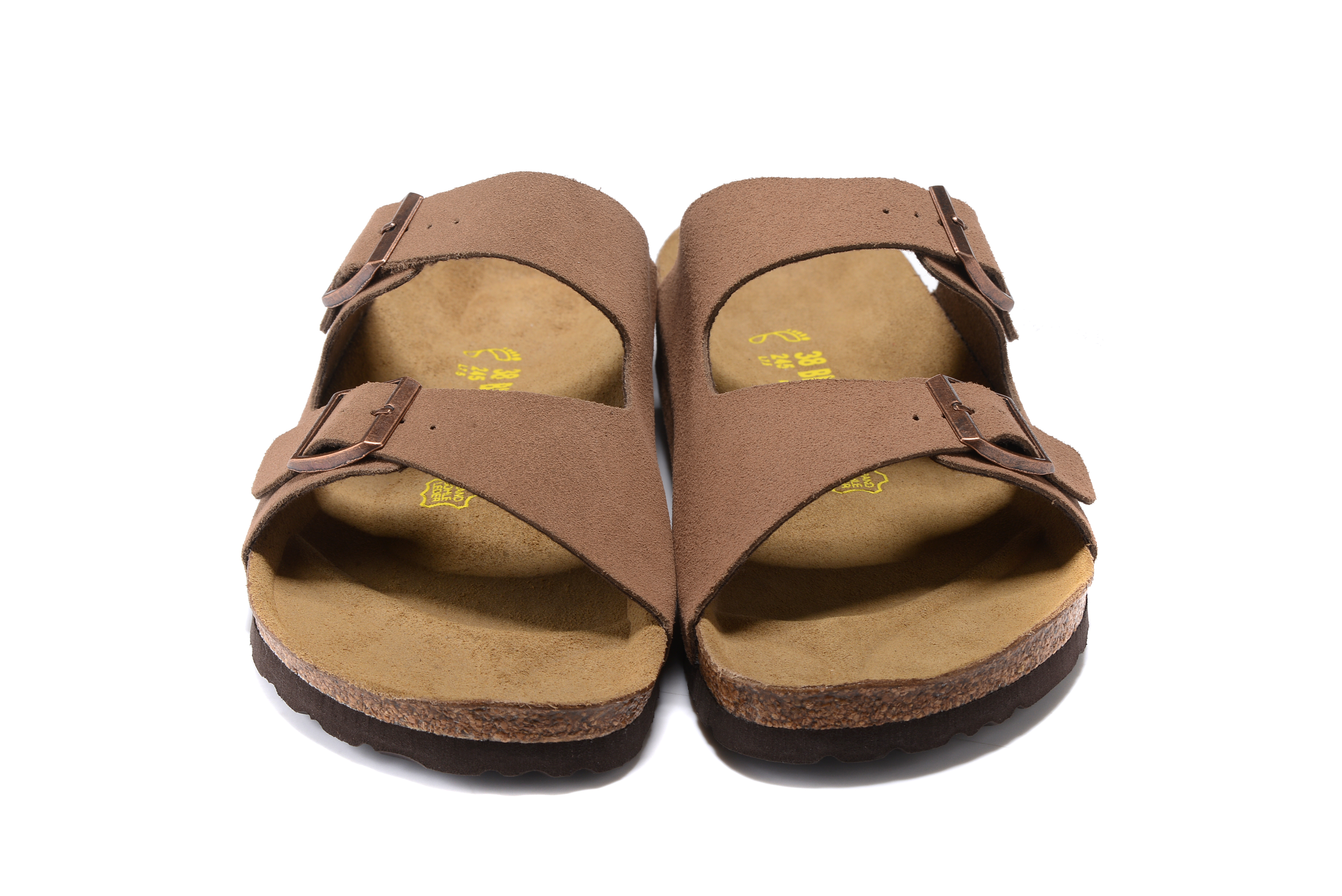 Birkenstock Arizona Light Brown Double Buckle Leather Sandals