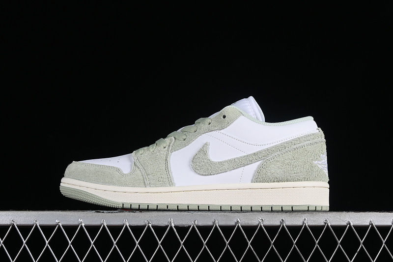 Nike Air Jordan 1 Low White Matcha Green Sneakers