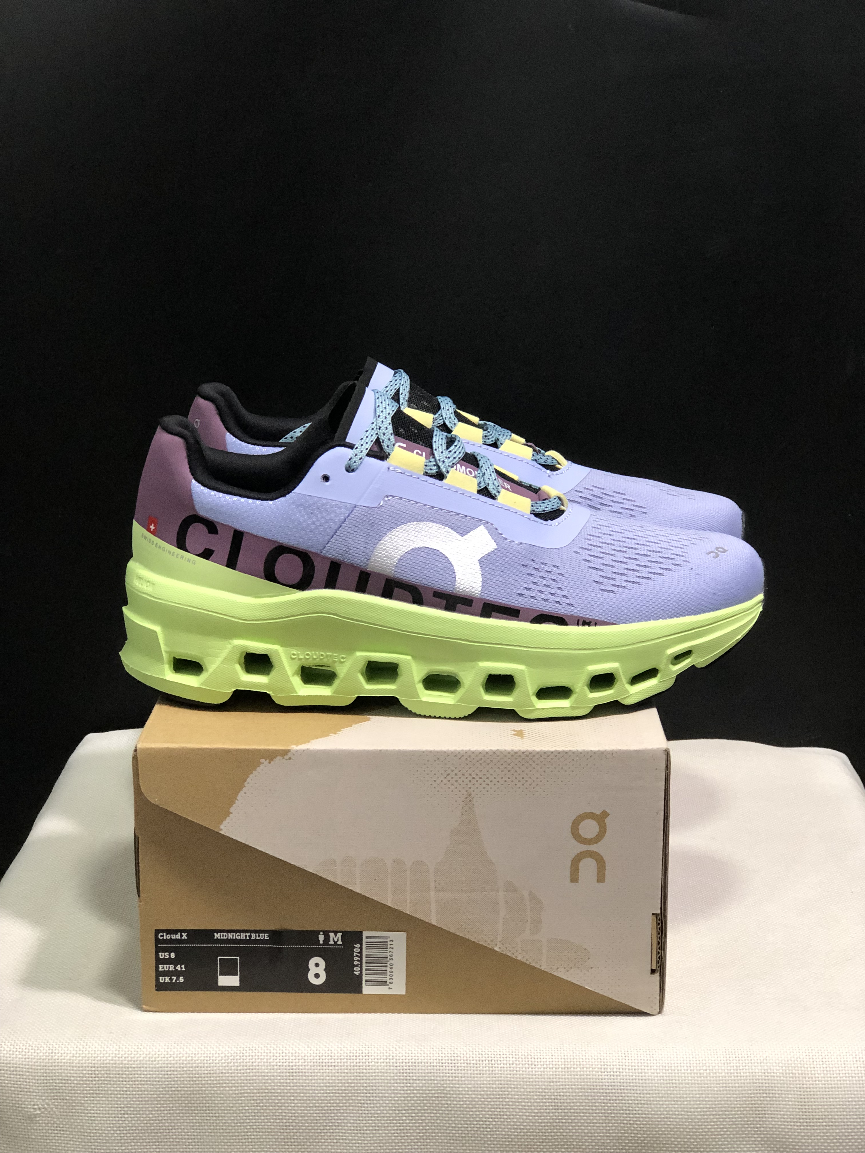 On Running Cloudmonster Anti-Slip Running Shoes Light Purple/Green